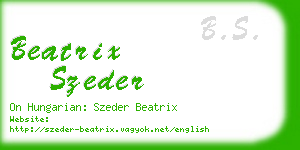 beatrix szeder business card